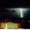 Looking North West, from Control Tower, Lightning Strike hit near Esso Refineries (July 1994)
