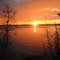 Sun setting to the west