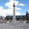 The Fallen Four Memorial Cast Against Serene Spring Skies in Mayerthorpe AB, Northwest of Edmonton Apr '10
