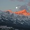 East Rundle at sunrise seen from the Trans Canada Highway No.1 west of Canmore