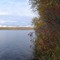 The Painted Autumn Shoreline And Deep Blue Waters On Long Lake Northeast of Edmonton Oct '08