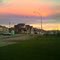 Contrasting Colours - Green Grass And Crimson Sunrise In Beaumont AB, Just South Of Edmonton Nov '10