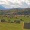Contrasting Prairie Foreground, Foothills Middle Ground And Mountain Background West of Turner Valley AB And Calgary Sep '11