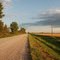 Looking south on gravel road