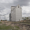 Wooden Grain Elevator and CN placename at Kyle, Saksatchewan