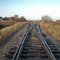 Rails and switch for former elevator siding at Hafford, SK.  CN Blaine Lake Subdivision.