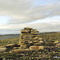 Inuksuk on a hill, Cambridge Bay, Nunavut