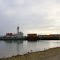 Barges in front