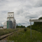 Wooden Grain Elevators and abandoned rails at Paradise Hill, Saskatchewan