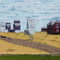 Mural dipicting grain elevators of the past at Cabri.