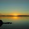 Sandbar lake sunset