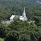 Church across the valley.