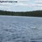 Rock in middle of lake