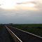 Railroad on Manitoba prairie