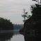 Morning - Leaving campsite - Little Loon Lake - A great campsite.  The day before we had paddled 9 miles and walked 9 miles.  Way too much for my tastes.  It was early spring.  There was still some ice on the trails and the water was very cold. While there, heard the drumming of the Ruffed Grouse. It's really pretty loud.