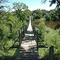 Suspended bridge over the Souris river