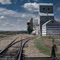 Wooden Grain Elevators at Eastend, Saskatchewan.  Canadian Pacific Railway Altawan Subdivision.