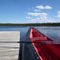 Landing at Wollaston Lake Provincial Recreation Site.