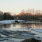A sunset in the spring