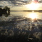 Reflections on the Little Manitou Lake at sunset