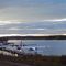 Float planes at sunset.