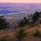 Kamiak Butte sunset with forest fire smoke – view toward southwest from summit