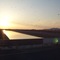 Bats at Dusk.  Academy Avenue at the Friant-Kern Canal (View West)