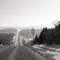 airport road in winter