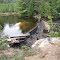 This concrete weir can be used to set the minimum level of Schooner Lake, and be used to calculate the rate of flow by using the depth of water over the top, the width and a formula.