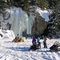 Clear Lake Ice Falls with some Ice Climbers in the background