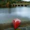 Red Canoe on Oxtongue Lake, Ontario