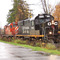 Ottawa Central train 520 with OC 1865 and 1846 nearing Hawkesbury