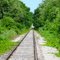 Rail ends and trail continues