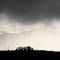 Pikes Peak through the rain