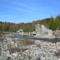 A concrete dam on the Bighead River stored water for 270 kW power station built in 1904 that provided electricity for Meaford