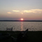 The Sun setting over Lake Bernard