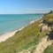 Lake Huron shoreline viewed from road ending at lake