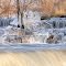 Hunter Falls at Sunset and Freezing Temperatures, Hamilton Canada