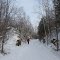 Cataraqui Trail, a former  Canadian Northern  railway (CNoR) bed, now a hiking and snow mobile trail.   Built in 1912.  All the rock drilling,  blasting, mucking, hauling and dumping was done with manual labour and horses.  The tracks were removed in the early 1990's.  They ran from Toronto to Ottawa and on to Montreal.