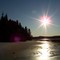 coucher de soleil sur la rivière aux outardes