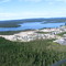 Mistissini, village de la communauté Crie, lac Mistassini, vue aérienne