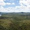 Little Averill Pond and surrounding mountains as seen from the top of Brousseau Mountain. Averill, Vermont.