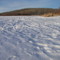 Rippled Snow And Tranquil Hills At Chickakoo Lake North Of Stony Plain AB West Of Edmonton Feb '09