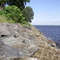 Rivage le long de la halte routière