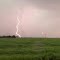 A Jagged Lightning Strike Over Green Prairie North of Edmonton Aug '12