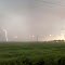 Lightning Striking Along The Advancing Wall Of Rain Inside A Severe Thunderstorm North of Edmonton Aug '12