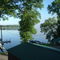Morning Fog burning off Sunset Bay Resort Cedar Lake Aitkin Minnesota USA
