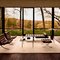 The Glass House by Philip Johnson, Architect (Barcelona furniture by Mies van der Rohe)