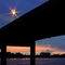 Le pont Marchand sur la rivière Richelieu, au crépuscule
