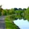 Cyclistes sur la bande du canal Chambly à St-Jean